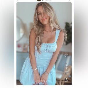 Elegant Blue Sleeveless Dress